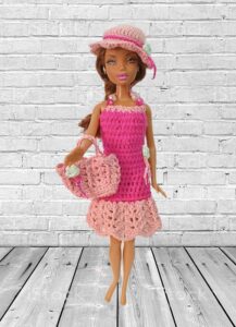 Barbie vestido fucsia rosa n27