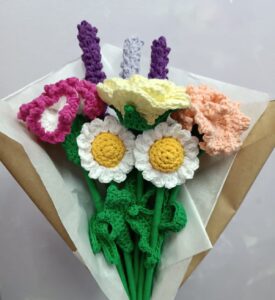 Ramo de flores a crochet n8